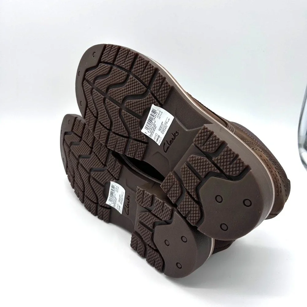 CLARKS Morris Low AP Shoes Men's US 7.5M Brown Beeswax Leather Casual (No Box)‎